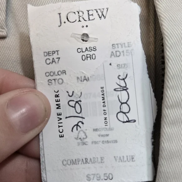 J Crew High-rise girlfriend chino pant - Picture 3 of 3